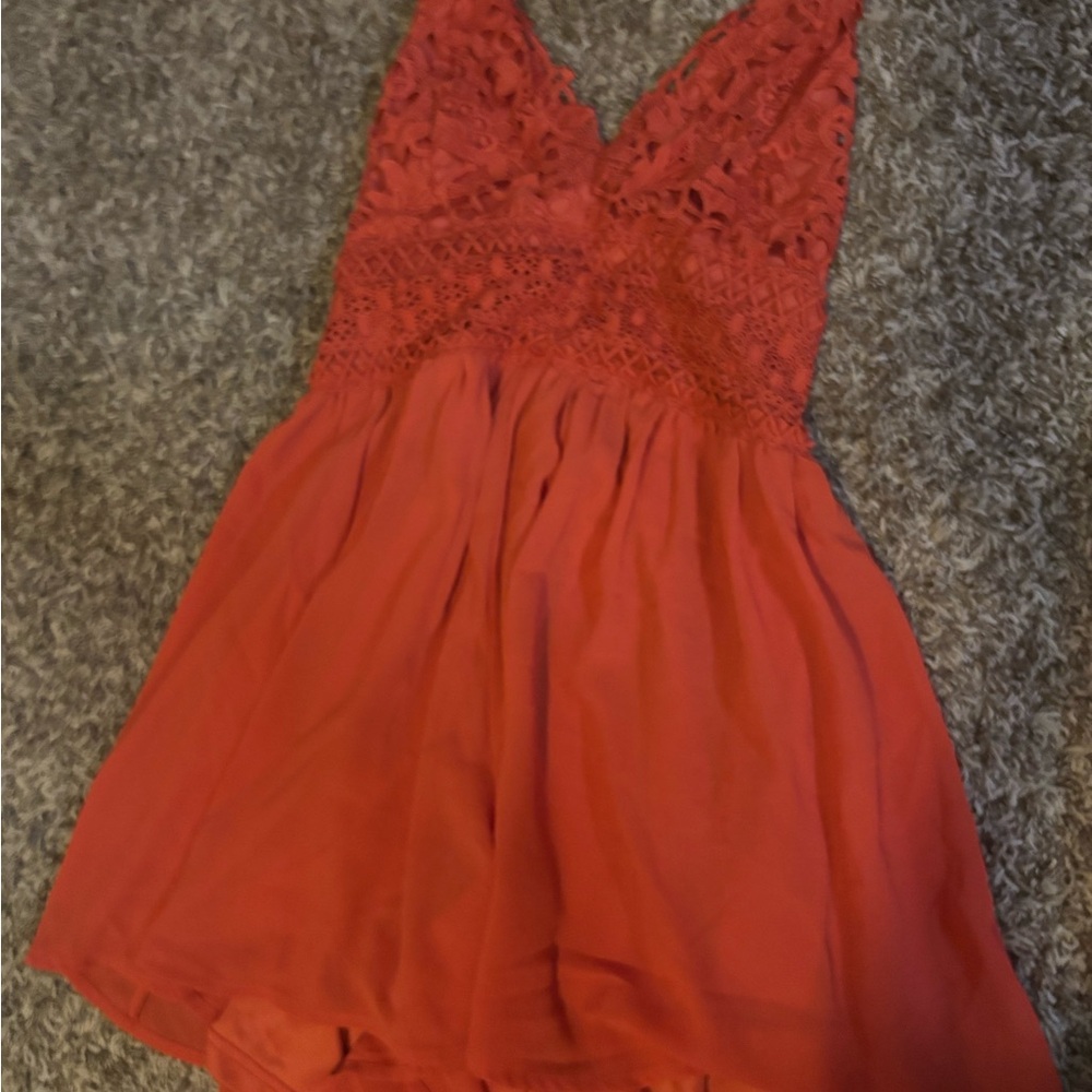 Miss Avenue Scarlet Lace Romper